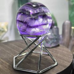跨境热销天然紫月光水晶球爱心把玩桌面摆件原石打磨水晶工艺品